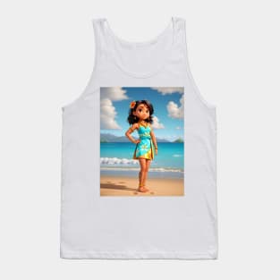 Hawaiian Girl Sticker #1 Tank Top